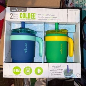 Reduce Coldee 14oz Spill-Proof Tumblers - Blue and Green